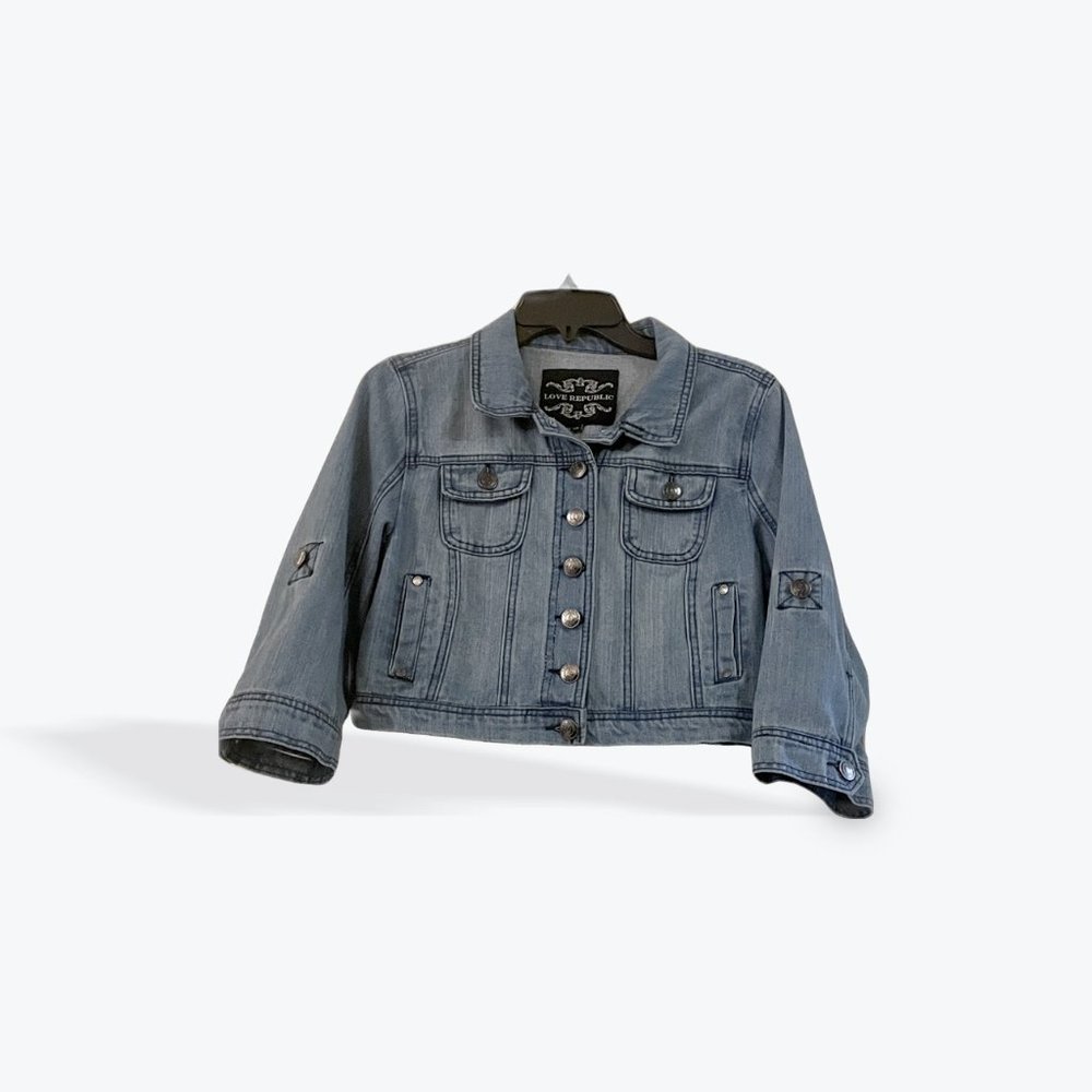 Love Republic U.S.A. Denim Jean Jacket Girls LG